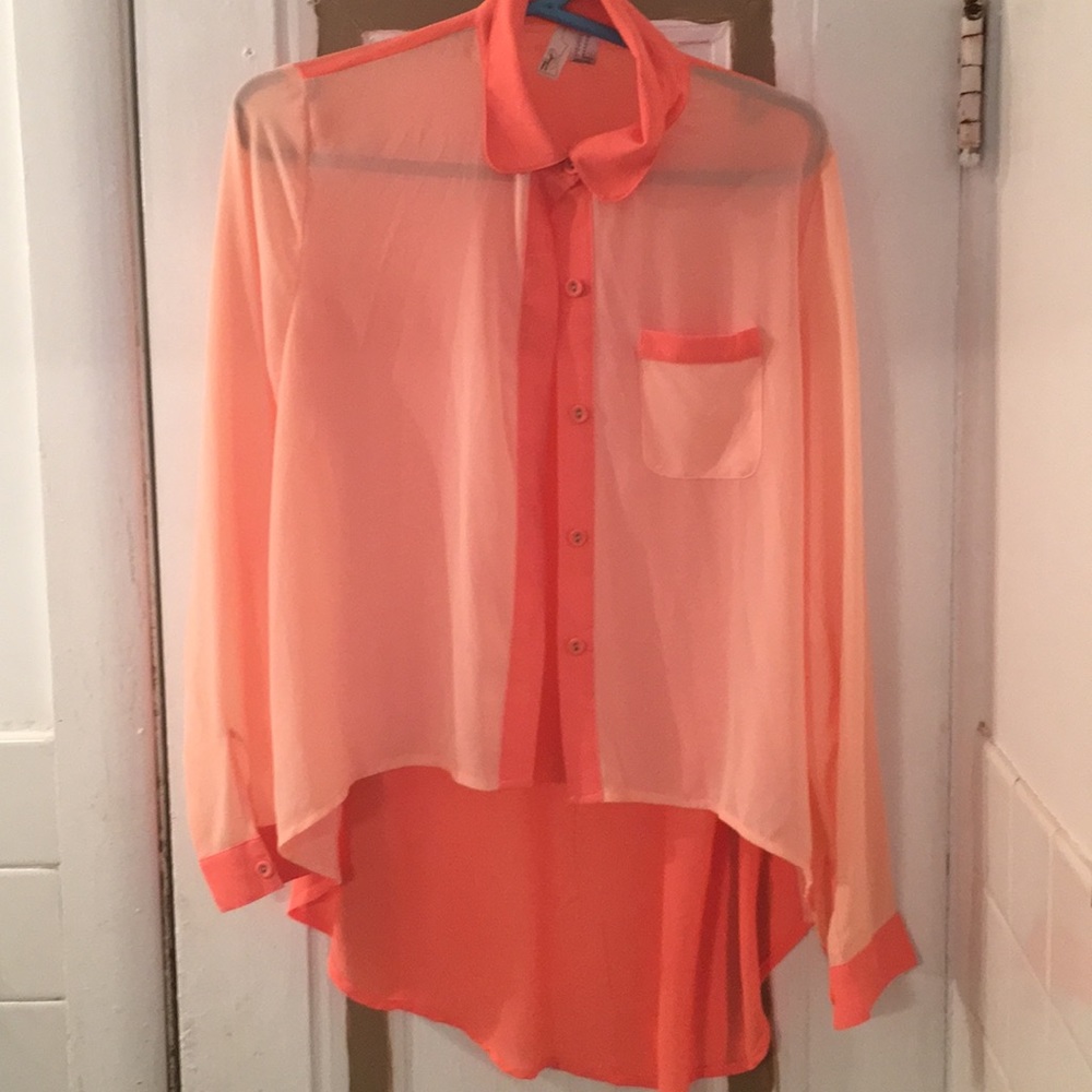 Sheer blouse.